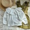 Camisa de muñeca con cuello de solapa hueca blanca para niñas de primavera y otoño 2023, 0038A005