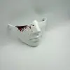Em estoque, entrega rápida, máscara facial meia-cara, formato de rosto perfeito, cosplay, fantasia cyberpunk de Halloween, máscara facial biônica