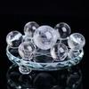 Adorno de Bola de Cristal Blanca con Matriz de Siete Estrellas, Decoración de Bola de Cristal, Artesanías, Regalos para Oficina en Casa