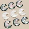 Nuevos Accesorios Versátiles de Resina de Imitación de Concha Natural, Parche de Luna, Materiales para Pendientes DIY al por Mayor