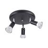 Foco de techo LED de 3 cabezales redondo transfronterizo con espejo abierto frontal orientable GU10, antideslumbrante