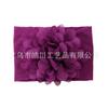 Faixa de cabelo infantil transfronteiriça 23 cores europeia e americana cor sólida alta elástica nylon chiffon flor tiara infantil respirável macia absorvente de suor