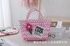 Bolsa de palha estilo doce bolsa de mão para meninas grande capacidade moda casual bolsa de mão bolsa tote cesta de presente de mão