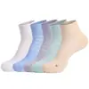 Meias Esportivas Personalizadas Oem Masculinas e Femininas, Cano Curto, Absorventes de Suor, Respiráveis, Antiderrapantes, Resistentes ao Desgaste, Sola de Toalha, Meias de Corrida de Cor Sólida Amostra
