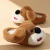Pantuflas de Algodón para Hombre con Orejas Grandes de Perro, Nuevo Modelo 2026 para Otoño e Invierno, Pantuflas de Algodón Cálidas Peludas con Suela Gruesa Antideslizante para Interiores, Adecuadas para Usar al Aire Libre