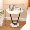 Mesa de Centro Simple para el Hogar Mesa de Esquina para Sala de Estar Mesa Auxiliar para Sofá Mesa Pequeña Moderna de Lujo Ligero Dormitorio Mesita de Noche Estante de Almacenamiento