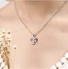 Colgante de corazón de plata 925 chapado en oro de Zhenrong, collar de diamantes de imitación, joyería de moda de Amazon.