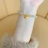Pulsera de la suerte Flor de durazno para mujer, Verano Lujo ligero Exquisita Pulsera de amistad, Estilo Ins Diseño de nicho Moderna Regalo para pareja