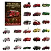 Calendario de Cuenta Regresiva de Navidad 2026 Coche de Rescate Colgante Caja Sorpresa Vehículo de Emergencia Adorno para Árbol de Navidad Decoración
