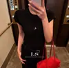 LS Marca NuevaEtiqueta Negra Marca de Lujo Minimalista Nuevo Otoño Casual Color Sólido Punto para el Trabajo para Mujer 9035 #