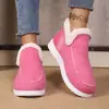 Populares zapatos de algodón cálido para mujer de comercio exterior, forrados de piel, felpa, botas de nieve de talón cerrado, pantuflas de algodón casual para el hogar, venta al por mayor de fábrica