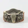 Hebilla de Cinturón Grande Niutou de Aleación de Zinc al por Mayor Hebilla de Cinturón de Mezclilla del Oeste Americano Personalizada Accesorios Individuales Hebilla Lisa