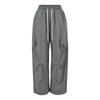 Calça Casual Tendência Street Dance para Mulheres, Outono e Inverno Novo Versátil Cintura Elástica Strass Solta Reta Perna Larga Jogger Calça de Moletom