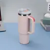 Taza de hielo de segunda generación transfronteriza de 30 segundos, gran capacidad, asa portátil, portavasos para coche, doble capa, acero inoxidable al vacío, con pajita, termo