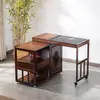 Mesa de Chá Móvel para Varanda Mesa de Chá Doméstica Armário de Chá Giratório Mesa de Café Moderna com Rodinhas Carrinho de Chá Pequeno de Luxo Leve Famoso da Internet