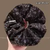 Pañuelo Cuadrado a Cuadros Estilo Coreano para el Cabello, Goma Elástica Estilo Perezoso, Cuerda para Moño de Gama Alta, Goma para el Cabello Dulce