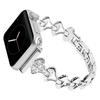 Para apple iWatch1/2/3/4/5 apple Watch Correa de Metal Hueca de Diamantes Festoneados Pequeños