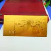 2027 Ano do Carneiro Três Carneiros Trazem Prosperidade Folha de Ouro Nota de Banco Comemorativa 100 Yuan Nota de Banco de Ouro Saudação de Ano Novo Envelope Vermelho Lembrança Presente Atrativo