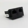 Módulo telefónico de red ultra-cinco de doble puerto tipo 128 negro RJ45 panel de enchufe tipo 86 para teléfono de computadora