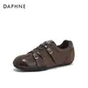 Zapatillas deportivas retro GAT con estampado de leopardo y hebilla para mujer, nuevas de otoño 2026, deportivas vintage que aumentan la altura para mujer