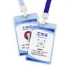Portatarjetas de PVC Personalizado Transparente Permiso de Trabajo Tarjeta de Identificación de Estudiante Tarjeta de Exposición Fabricante Personalizado Funda Transparente de Plástico Duro Al por Mayor
