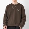 Camiseta de Manga Larga para Hombre Estilo Americano de Algodón Puro Pesado 260g Modelo Nuevo 2026 Camiseta Base de Algodón Completo Oversize para Otoño