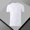 2026 Nuevo Modelo Tecnología Tres Pruebas Poliéster Todas las Estaciones Cuello Redondo Cómoda Camiseta de Manga Corta para Hombre Camiseta de Ins Color Sólido de Peso Pesado