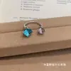 Anel de ferradura de aço inoxidável 316 com zircônia cintilante, anel aberto, joia de mão de luxo leve, nicho, doce e cool, atacado