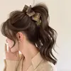 Accesorio para el Cabello Semirecogido Estilo Nuevo 2026: Pinza de Plátano de Malla, Pinza de Garra Francesa con Lazo Negro, Pinza para el Cabello de Lunares para la Parte Posterior de la Cabeza