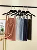 Camisole Versátil de Modal para Mulheres, Sexy e Ajustada ao Corpo, Roupa Íntima Fina de Seda de Gelo, Camisole de Gola Redonda