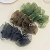 Pinza de Plátano de Encaje de Gasa de Lunares de Moda Estilo Coreano Malla Sencilla para el Trabajo Estilo Femenino Pinza para el Cabello Accesorio para el Cabello