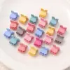 Pinza para el pelo de dibujos animados para niños Pinza para el pelo Macaron Mini Pinza de Conejo Flor Escarchada Lindos Accesorios para el pelo tamaño pequeño Pinza