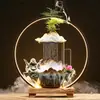 Estilo Zen Chino Oficina Fuente de Agua de la Suerte Adornos Anillo de Lámpara Quemador de Incienso de Flujo Inverso Casa con Circulación de Agua Regalo de Inauguración