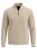 Sudadera deportiva casual de manga larga, color liso, con cremallera a media altura y estampado jacquard para hombre, transfronteriza, de primavera y otoño, corte ancho, para exportación