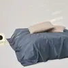 Sábana de Color Sólido Estilo Nórdico para Hoteles Cinco Estrellas, Pieza Única, 100% Algodón Puro, Adecuada para Camas Individuales o Dobles de Dormitorio