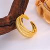 Anillo de Lujo Ligero y de Alta Gama para Mujer, Anillo de Diamantes Completo Incrustado de Diamantes Multicapa, Exquisito Elegante, Anillo Envolvente de Líneas Moderno y Personalizado para Mujer
