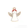 Desenho Animado DIY Papai Noel Gota de Óleo Acessórios de Joias em Liga Série de Natal Chaveiro Transfronteiriço Pingente