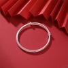 Pulseira feminina S999 palavra impressa prata trevo de quatro folhas moda personalidade para enviar namorada para enviar amigas presente de aniversário