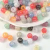 Cuentas Redondas de Agujero Grande Chapadas en Oro Cuentas Sueltas Pulsera DIY Accesorios para Coletas Cubo de Cuentas Accesorios para Joyería Venta al por Mayor