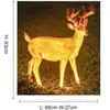 Lámpara de Turismo Cultural Familia de Tres Ciervos Lámpara de Paisaje con Forma de Animal Ciervo Luminoso de Fibra de Vidrio para Exteriores Lámpara de Animal Artificial