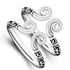 Pulsera Abierta Mantra Aro Apretado Aro de Oro Wukong Mítico Negro Europeo y Americano Chapada en Plata Tailandesa para Parejas Hombres y Mujeres Accesorios Calientes de Exportación