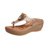 Sandalias de Punta Flip para Mujer Comercio Exterior Transfronterizo Nuevas Sandalias de Cuña Bb para Mujer Playa Verano Zapatos Europeos y Americanos para Mujer