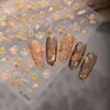 Cyansea Popular Transfronteiriça Flor de Pétala com Estampa Dourada Luxuosa Decoração de Unhas de Ano Novo Adesivos DIY Capa de Celular Tablet