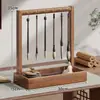 Porta-pincéis clássico de madeira maciça estilo chinês, suporte de pincel para pendurar, prateleira de armazenamento multifuncional, descanso para pincel
