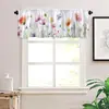 Cortinas de Ventana, Cortinas de Puerta, Cortinas de Café, Cortinas a Prueba de Polvo para Gabinete de Fregadero de Cocina con Diseño de Margarita Silvestre de País de Amazon Transfronterizo
