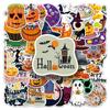 50 pegatinas de grafiti de Halloween personalizadas, transfronterizas, de dibujos animados, de terror, para festivales, creativas, decorativas, para equipaje y teléfono móvil.