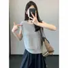 Colete de tricô de renda~Temperamento emagrecedor clareador leve fino sem mangas de renda feminino verão novo H0707B
