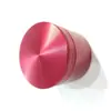 Molino de Humo de Aleación de Aluminio de Cuatro Capas de 50 mm Molinillo Plano para Tabaco Molinillo Molinillo Molinillo de Humo Color Oro Rosa
