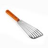 Pala para freír de acero inoxidable de fábrica, pala para freír multiusos, espátula con mango de madera, pala para cocinar, utensilios de cocina de cocina