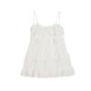 Ropa de Mujer de Exportación Transfronteriza 2025 Verano Estilo Europeo y Americano Vestido Corto de Tirantes Bordado Calado con Volantes F79898